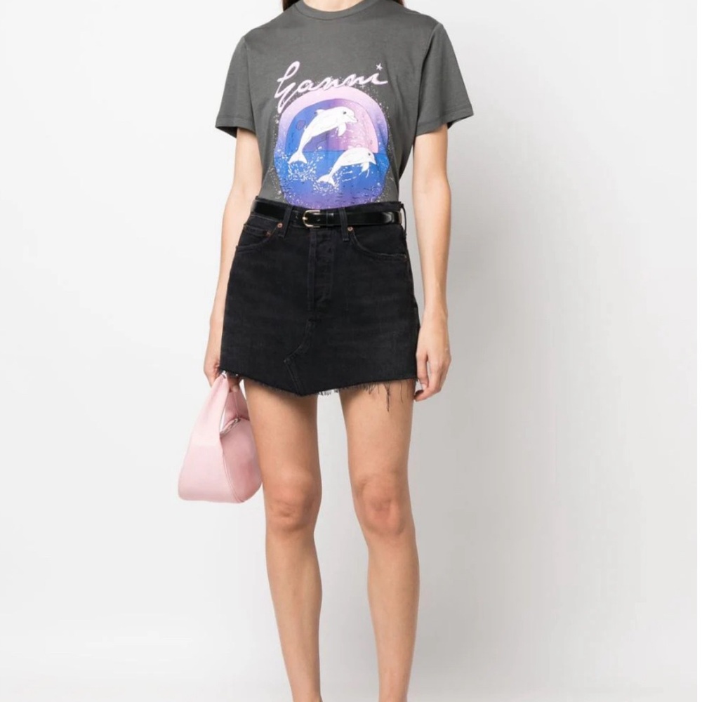 AGOLDE Parker Denim Skirt in Black